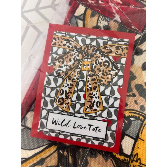 NWT$150 2025 Cat Kitty Brighton Canvas Wild Love Tote Travel Beach - Picture 6 of 7